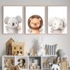 Sarah Duke Nursery Posters, Set of 3 Cartoon Animal Prints, Unframed Canvas Wall Art for Boys and Girls (21 x 30 cm) view 2