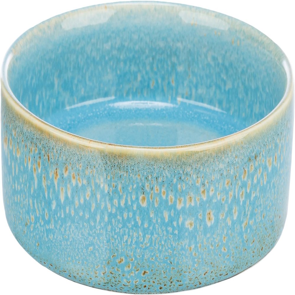 TRIXIE Blue Ceramic Dog Bowl, 400 ml, 13 cm