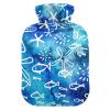 Mnsruu 2 L Hot Water Bottle with Soft Cover, Starfish Pattern view 1