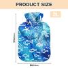 Mnsruu 2 L Hot Water Bottle with Soft Cover, Starfish Pattern view 3