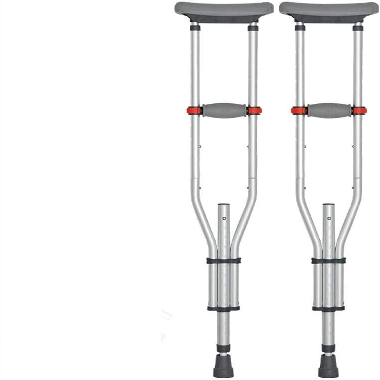 Adult Crutches, Adjustable and Foldable Forearm Crutches, Non-Slip Walking Aid for Seniors