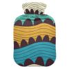 Mnsruu Hot Water Bottle with Soft Striped and Circle Cover, 2 L view 1