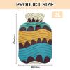 Mnsruu Hot Water Bottle with Soft Striped and Circle Cover, 2 L view 3