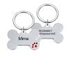 Engraved Personalized Pet ID Tag, Bone Red view 1