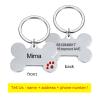 Engraved Personalized Pet ID Tag, Bone Red view 2
