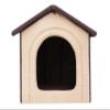 Indoor Dog/Cat House with Removable Roof, Beige/Brown, 52 x 46 x 53 cm view 2