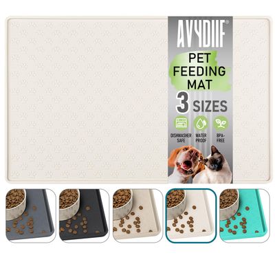 Dog Bowl Mat - Non-Slip Silicone Feeding Mat