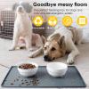 Dog Bowl Mat - Non-Slip Silicone Feeding Mat view 2