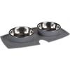 Flamingo Food and Water Bowl Set, 410 ml, with Non-Slip Silicone Mat view 1