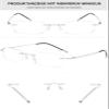 Lanomi Rimless Blue-Light-Filtering Reading Glasses, Silver, +2.5 view 3