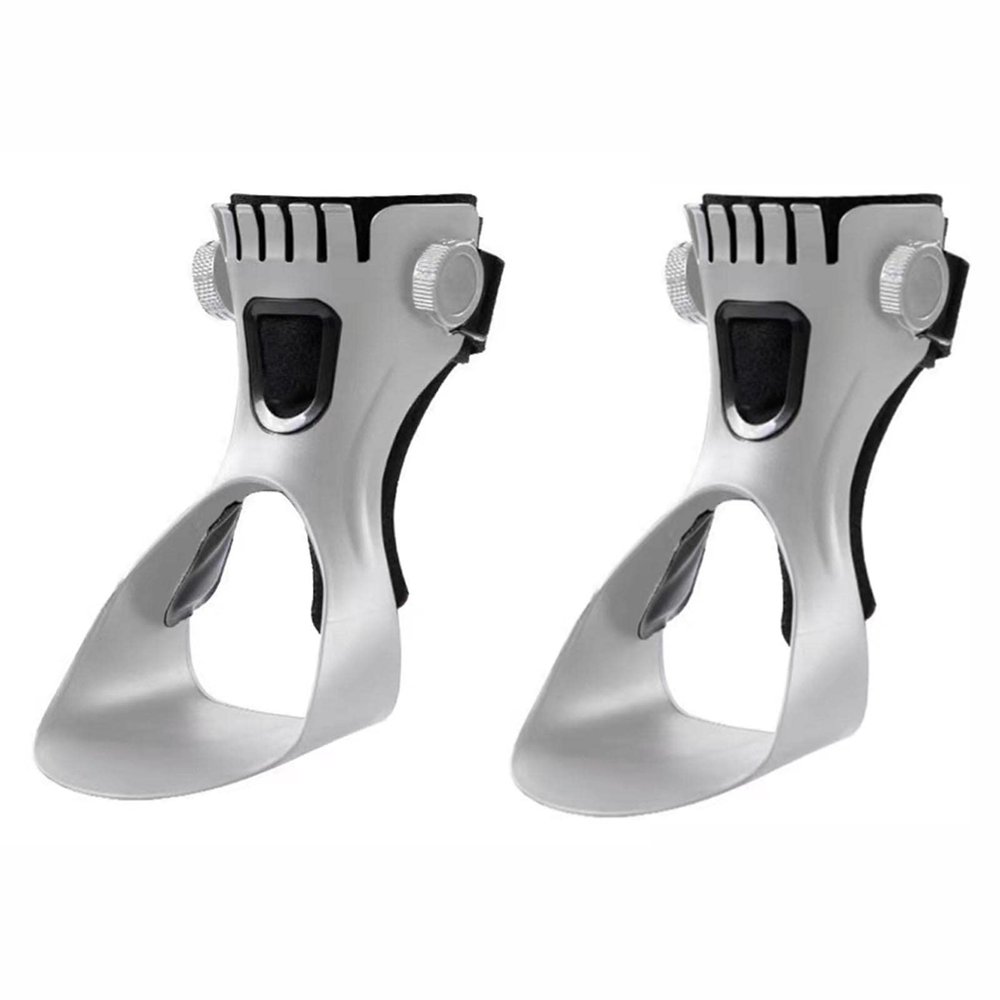 HYDTGZ Drop Foot Brace AFO Ankle-Foot Orthosis for Hemiplegia and Stroke, Gray, Left + Right, L