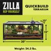 Zilla QuickBuild Reptile Terrarium, 76 L, Glass with Hinged Door, 76 x 30 x 30 cm view 3