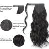 20-Inch Wavy Synthetic Wrap-Around Ponytail Extension, Dark Brown view 2