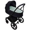 Shortened Padded Stroller Bassinet Cover + Fitted Sheet - Custom-Made Mint Gingham view 1