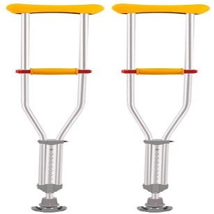 Adult Adjustable Aluminum Underarm Crutches with Grip