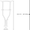 Adult Adjustable Aluminum Underarm Crutches with Grip view 2