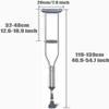 Adult Forearm Crutches with Shock-Absorbing Springs, Height-Adjustable, Pair view 3