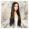 LUCBEI WinLace Wig, Black, Long, 66 cm, Lace-Front, Braided, Natural Hair (Color: Black, Size: 61 cm) view 4