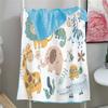 Aeromdale Soft Plush Fleece Baby Blanket with Elephant Pattern, Blue, 150 x 110 cm, 1 pc view 2