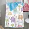 Aeromdale Soft Plush Fleece Baby Blanket with Elephant Pattern, Blue, 150 x 110 cm, 1 pc view 3