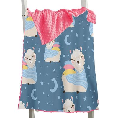Aeromdale Fleece Throw, Soft Plush Baby Blanket, Polyester-Silk, Alpaca Pattern, for Boys and Girls, Toddlers, Car Seat and Crib, 150 x 110 cm, 1 Piece