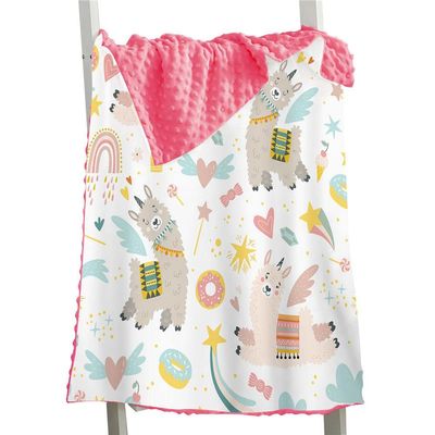 Aeromdale Fleece Throw, Soft Plush Baby Blanket, Polyester Pongee, Alpaca Style, 73 x 102 cm, 1 pc