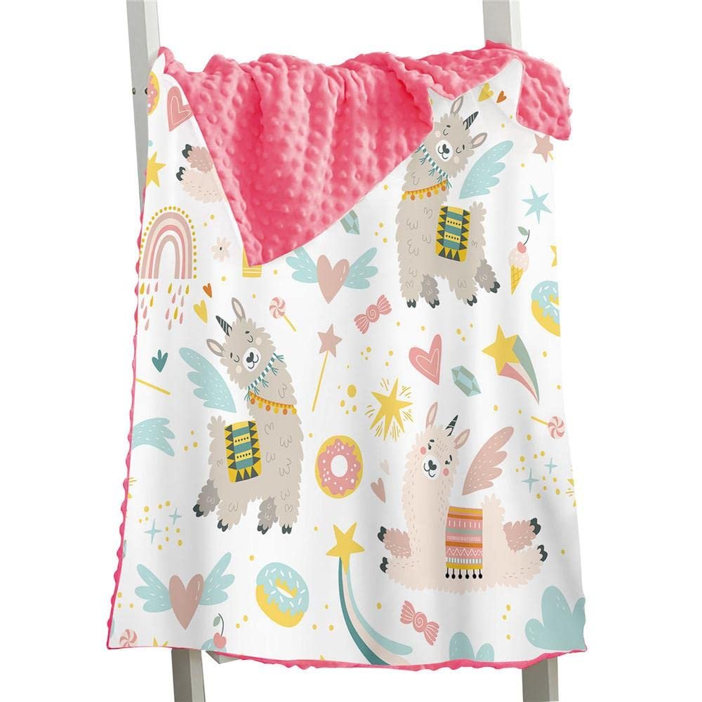 Aeromdale Fleece Throw, Soft Plush Baby Blanket, Polyester Pongee, Alpaca Style, 73 x 102 cm, 1 pc
