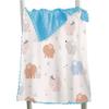 Aeromdale Soft Plush Fleece Baby Blanket with Elephant Pattern, Receiving Blanket for Boys and Girls, Toddlers, Car Seat and Crib, 73 x 102 cm, Blue, L, 1 Piece view 1