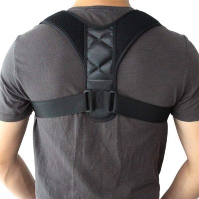 Adjustable Back Posture Corrector and Lumbar Support Belt for Slouching (Transparent, Medium)
