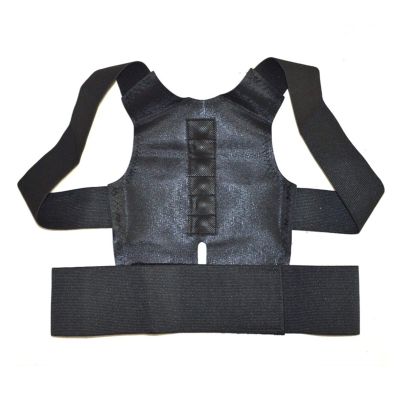 Medical Posture Corrector Corset, Magnetic Upper Back and Shoulder Support (Black, XX-Large)