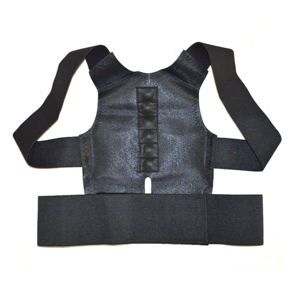 Medical Posture Corrector Corset, Magnetic Upper Back and Shoulder Support (Black, XX-Large)