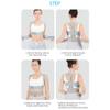 Adjustable Back Posture Corrector Brace, Gray, Size S view 2