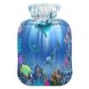 Ocean Sea Dolphin Fish Hot Water Bottle with Cover, 1 L view 1