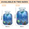 Ocean Sea Dolphin Fish Hot Water Bottle with Cover, 1 L view 3