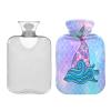 Sea Fish Mermaid Tail Hot Water Bottle with Cover, 1 L, Transparent view 2