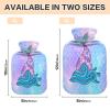 Sea Fish Mermaid Tail Hot Water Bottle with Cover, 1 L, Transparent view 3