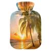Sea Ocean Sunset Hot Water Bottle, 2 L, Transparent view 1