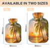 Sea Ocean Sunset Hot Water Bottle, 2 L, Transparent view 3