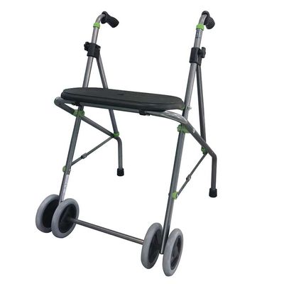 Aluminum Rollator with 2 Wheels and Seat AL-3N1, Green