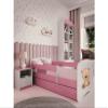Baby Bed 70 x 140 cm, Powder Pink, with Drawer, Without Mattress, Br and Flowers Motif view 3