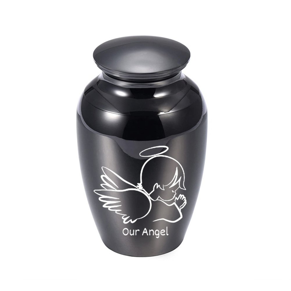 DOTUIARG 70x45 mm My Angel Cremation Ash Holder for Human or Pet Ashes, Memorial Urn Glass Keepsake