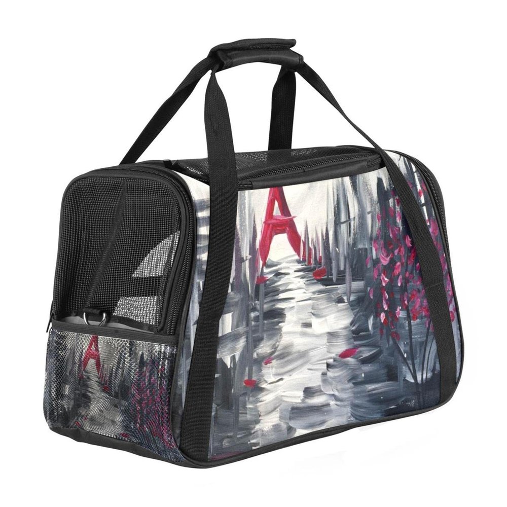 Eiffel Tower Soft Airline-Approved Pet Carrier for Corgis, Cats, Dogs, and Puppies