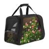 Soft Foldable Pet Carrier with Floral and Bird Print, Airline-Approved view 1