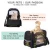 Soft Foldable Pet Carrier with Floral and Bird Print, Airline-Approved view 3