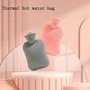 500 mL Insulated Hot Water Bottle, Compact Hand Warmer, Gray view 2