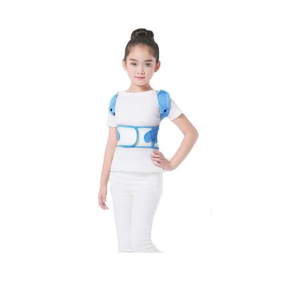 Posture Corrector, Elastic Fit, Strengthens Form for Children (Pink/Blue) (Color: Blue, Size: XL)