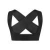 Women's Adjustable Elastic Back Support Belt and Posture Corrector, Black, X-Large view 1
