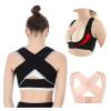 Women's Adjustable Elastic Back Support Belt and Posture Corrector, Black, X-Large view 2