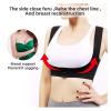Women's Adjustable Elastic Back Support Belt and Posture Corrector, Black, X-Large view 4