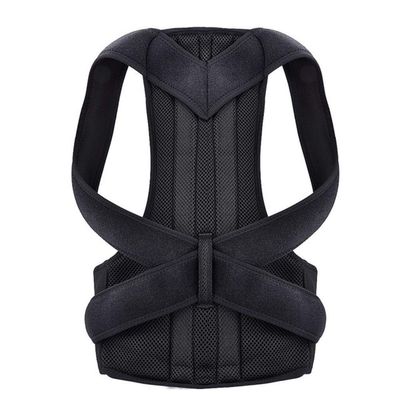 Posture Corrector for Men and Women, Adjustable Back Support (Black, XXXX-Large)